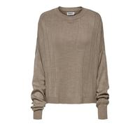 ONLY Women's Onltess Ls O-Neck KNT Pullover Sweater, Malt Ball/Detail: Melange, XS