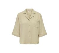 ONLY Women's Onlthyra SS Shirt Noos WVN T, Oxford Tan, Large