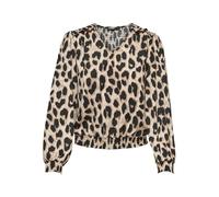ONLY Women's ONLTIANA L/S Smock TOP WVN NOOS Blouse, Cloud Dancer/AOP:VIMA Leo, XS