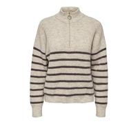 ONLY Women's Onltokyo KNT Noos L/S Zip Pullover, Pumice Stone, S