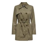 ONLY Women's Onlvalerie Life Trenchcoat OTW Noos Double Breasted Trench Coat, Stone Gray, S