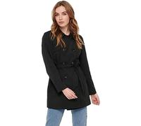ONLY Women's Onlvalerie Trenchcoat Cc OTW, Black, X-Small