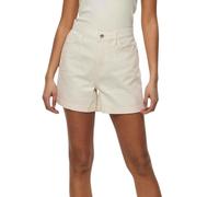 ONLY Women's ONLVEGA Life HW MOM Shorts NOOS Denim, Ecru, XL