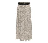 ONLY Women's Onlvenedig AOP Life Long Skirt WVN Noos Maxi, Silver Mink/AOP:lina Small Leo, M