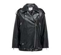 ONLY Women's Onlvera Faux Leath Long Biker OTW Noos Leather Jacket, Black, S