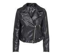 ONLY Women's Onlvera Faux Leather Biker CC OTW Jacket, Black, S
