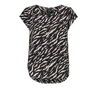 ONLY Women's Onlvic S/S Solid AOP Top PTM T-Shirt, Blouse Shirt, Short Sleeve, Brush, 8