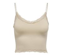 ONLY Women's Onlvicky Lace Seamless Cropped Top Noos Vest , Nude,S-M