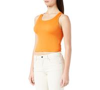 ONLY Women's Onlvicky Seamless O-Neck S/L Cropped Top, Burnt Orange, XS/S