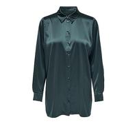 ONLY Women's ONLVICTORIA LS Loose Satin Shirt NOOSWVN Blouse, June Bug, XL