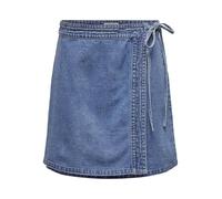 ONLY Women's Onlvilla Wrap Tie Skirt DNM Gua Noos, Light Blue (Light Blue Denim), S