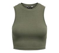 ONLY Women's Onlvilma S/L Cropped JRS Noos Basic Slim fit Sleeveless Tank top for Effortless Style, Grape Leaf, S