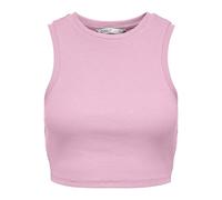 ONLY Women's Onlvilma S/L Cropped JRS Noos Basic Slim fit Sleeveless Tank top for Effortless Style, Pink Lady, XL
