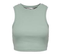 ONLY Women's Onlvilma S/L Cropped Tank Top JRS Noos, Green, Large