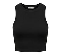 ONLY Women's Onlvilma S/L Cropped Tank Top JRS Noos T-Shirt, Black, M