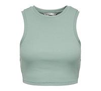 ONLY Women's ONLVILMA S/L Cropped Tank TOP JRS NOOS Tank Top, Grün,