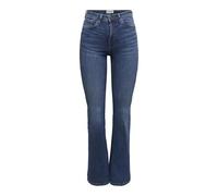 ONLY Womens Onlwauw Hw Flared DNM Tai540, Dark Denim Blue, L / 32L UK