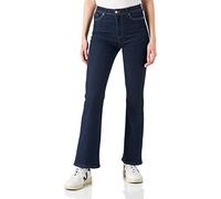 ONLY Women's ONLWAUW Life HW Flared Rinse DNM Bell Bottoms, Dark Blue Denim, M/32