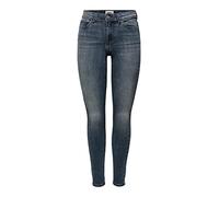 ONLY Women's ONLWAUW Life MID SK DNM NOOS Jeans, Blue Black Denim/Detail:BJ777, XS/30
