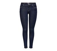 ONLY Women's Onlwauw Life Mid Skinny Dnm Bj370 Noos Slacks, Dark Blue Denim, XS 34L UK