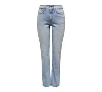 ONLY Women's Onlwillow Hw Straight Lb DNM Dot Jeans, Light Blue (Light Blue Denim), 27W x 32L