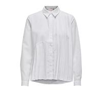 ONLY Women's Onlwillow Ls Plisse Shirt WVN, Bright White, XS