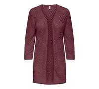 ONLY Women's Onlwisty 7/8 SL Open Cardigan KNT, Ruby Wine, XL