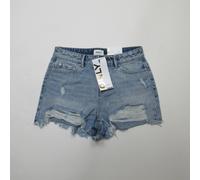 ONLY Womens Pacy High Waist Denim Shorts Size S Light Blue Distressed Frayed Hem