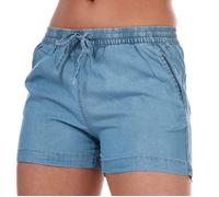 Only Womens Pema Life Shorts in Denim - Blue Elastane - Size 8 UK