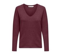 ONLY Women's Pullo Onlrica Life L/S V-Neck Jumper KNT Noos, Zinfandel, L