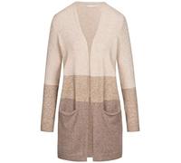 ONLY Women's Queen L/S Long Cardigan KNT Noos Sweater, Sand/Stripes:W. Beige & Woodsmoke, X-Small