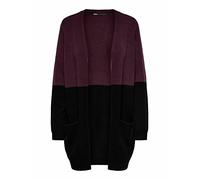 ONLY Women's Queen L/S Long Knt Noos Cardigan Sweater, Windsor Wine Black, S UK