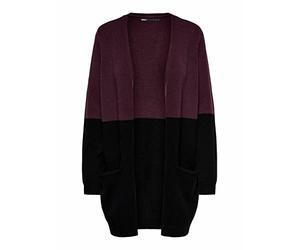 ONLY Women's Queen L/S Long Knt Noos Cardigan Sweater, Windsor Wine Black, S UK