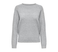 ONLY Womens Rica Long Sleeve Knit Top Light Grey Melange S
