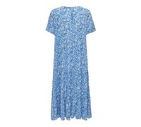 Only Womens Short Sleeve Maxi Tiered Dress in Provence - Blue - Size 6 UK
