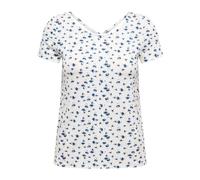 ONLY Women's T-Shirt ONLBERA BACK LACE UP TO Crew Neck Viscose Black, White/Blue