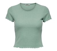 Only Women's T-Shirt - Onlemma Short Top, Round Neck, Cropped, Ribbed, Solid...