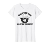 Only You can go f Yourself Funny Value Graphic T-Shirt, Women, White, S