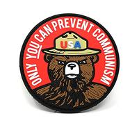 Only You Can Prevent Communism Smokey Bear Parody Hook and Loop Patch | Funny Tactical Patch