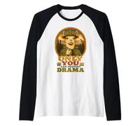 Only You Can Prevent Drama Funny Retro National Park Camping Raglan Baseball Tee