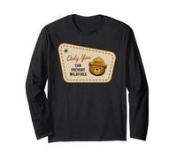 Only You Park Style Smokey Bear Sign Cute Graphic Long Sleeve T-Shirt