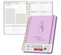 Only Zest Undated Weekly Planner-Aesthetic Weekly Goal Planner with Notes, To-do List, Habit Tracker | Spiral Daily and Organizer Notebook for Work and Productive Planning, Purple