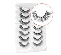 Onlyall Natural Eye Lashes Mink False Eyelashes Natural Look Wispy Lashes Soft Clear Band Fake Fluffy A11(10MM-14MM)