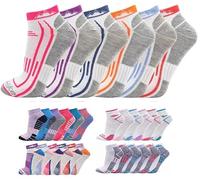 OnlyBee 6 Pair Pack of Ladies Cotton Trainer Socks - Soft Low Cut Ankle Socks in Assorted Colours, UK Size 4-8 (UK, Numeric, 4, 8, Regular, Regular, Design C)
