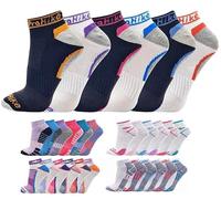 OnlyBee 6 Pair Pack of Ladies Cotton Trainer Socks - Soft Low Cut Ankle Socks in Assorted Colours, UK Size 4-8 (UK, Numeric, 4, 8, Regular, Regular, Design B)