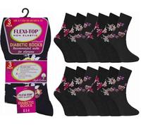 OnlyBee 6 Pairs of Ladies Non Binding Diabetic Soft Loose Top Socks