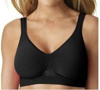 OnlyBee Comfort Bra for Women Ladies Sports Seamless Bras Crop Top for Yoga Sports Wirefree Pull-On Unpadded Ultimate Shapewear (UK, Alpha, XL, Regular, Regular, Black)