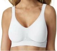 OnlyBee Comfort Bra for Women Ladies Sports Seamless Bras Crop Top for Yoga Sports Wirefree Pull-On Unpadded Ultimate Shapewear (UK, Alpha, L, Regular, Regular, White)