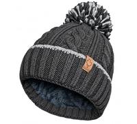OnlyBee Mens Warm Winter Chunky Ski Bobble Pompom Hat with Cosy Thermal Teddy Fleece Lined