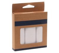 OnlyBee Pack of 3 Men’s 100% Cotton White Handkerchiefs - Classic Soft Fabric - Reusable & Washable - Presented in Gift Box